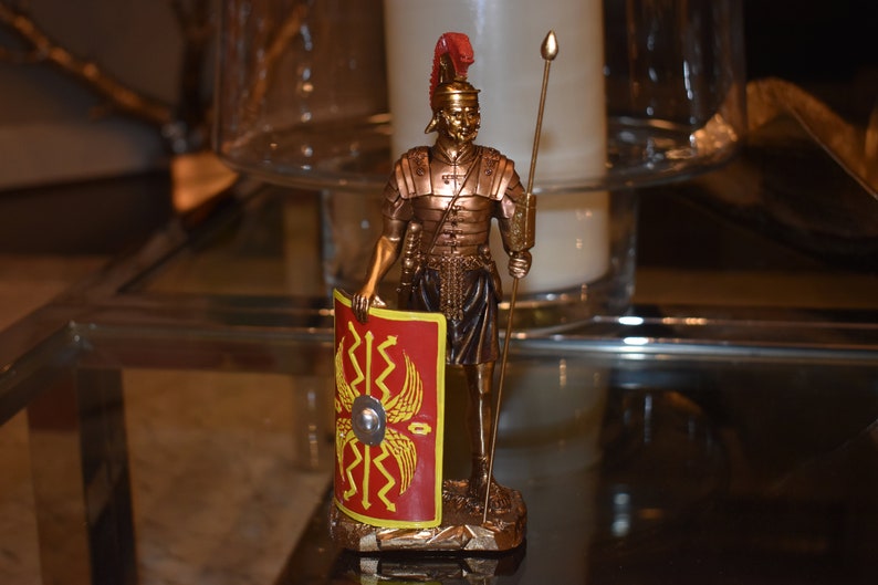 Bronze Roman Soldier Figurine image 8