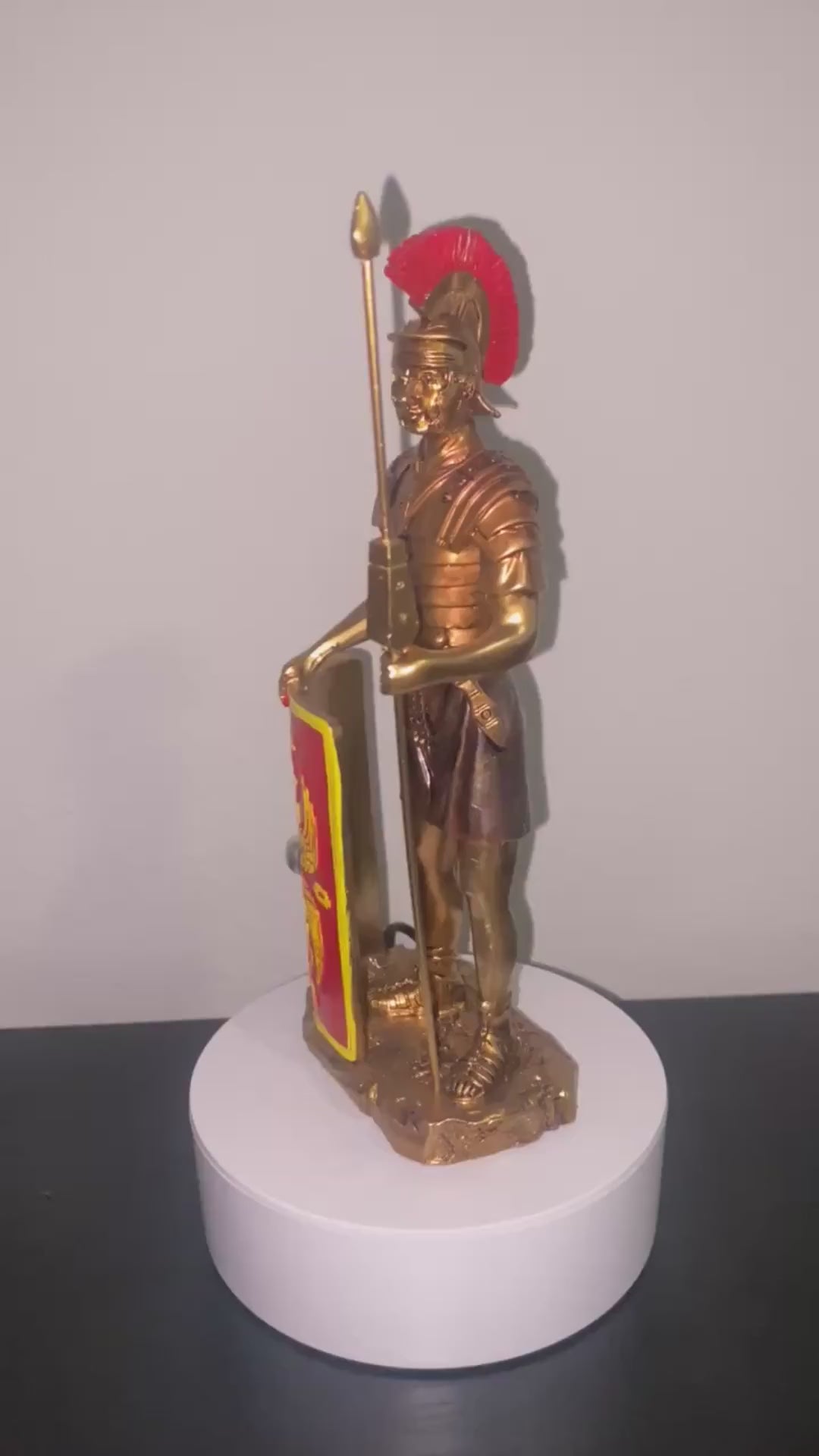 Bronze Roman Soldier Figurine Video